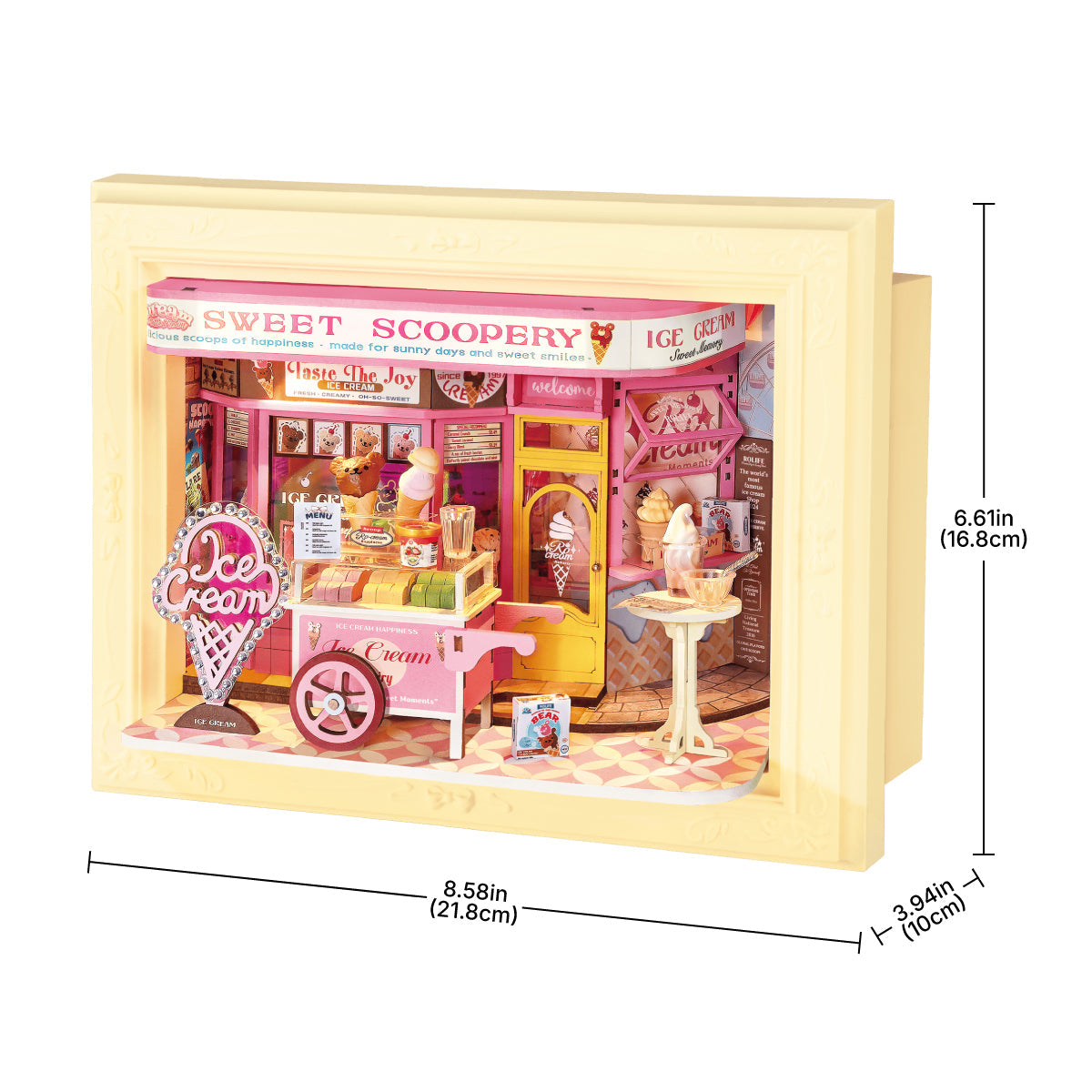 Rolife Sweet Scoopery Ice Cream 3D Wooden Puzzle DP002 - Mô hình gỗ 3D lắp ráp DIY - Rolife