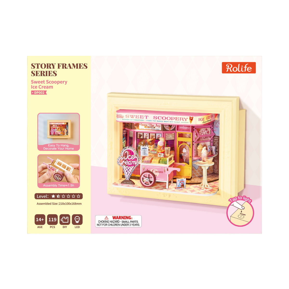 Rolife Sweet Scoopery Ice Cream 3D Wooden Puzzle DP002 - Mô hình gỗ 3D lắp ráp DIY - Rolife
