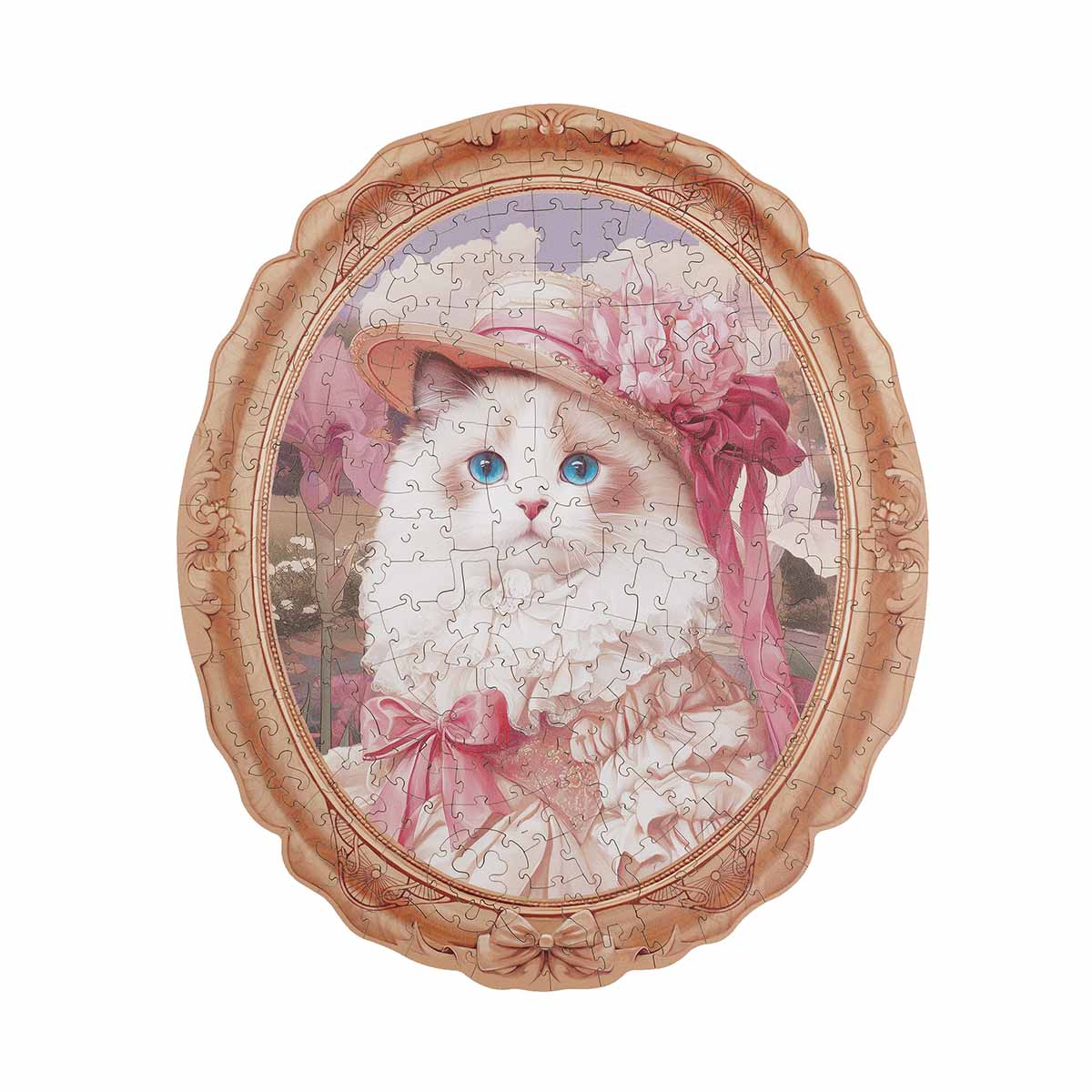 Rowood Springtime Kitty Portrait Wooden Jigsaw Puzzle - Tranh ghép gỗ 3D - Rolife