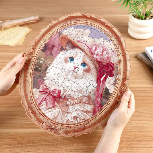 Rowood Springtime Kitty Portrait Wooden Jigsaw Puzzle - Tranh ghép gỗ 3D - Rolife
