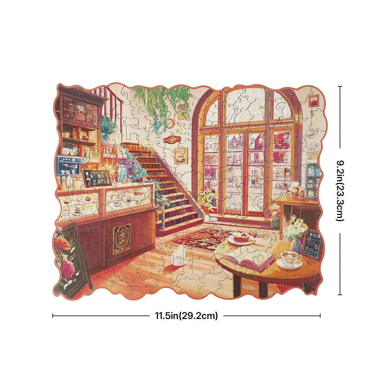Rowood Cozy Winter Café Wooden Jigsaw Puzzle - Tranh ghép gỗ 3D - Rolife