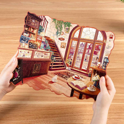Rowood Cozy Winter Café Wooden Jigsaw Puzzle - Tranh ghép gỗ 3D - Rolife