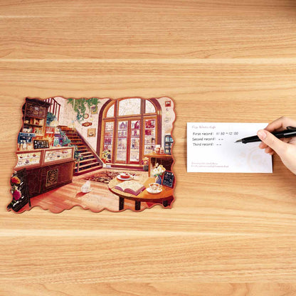 Rowood Cozy Winter Café Wooden Jigsaw Puzzle - Tranh ghép gỗ 3D - Rolife