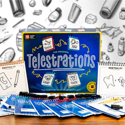 Telestrations® 12 Player (2nd Edition) - Board game vẽ hình đoán chữ cho nhóm lớn - The Op Games