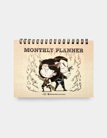 Sổ tay Monthly Planner Tai Mèo & Mặt Ngầu