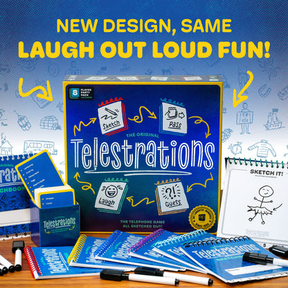 Telestrations® 8 Player (2nd Edition) - Board game vẽ hình đoán chữ - The Op Games