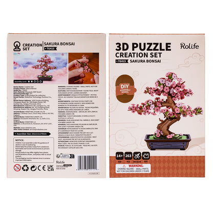 Rolife 3D Wooden Puzzle - Sakura Bonsai TG415 - Mô hình lắp ráp gỗ 3D - Rolife