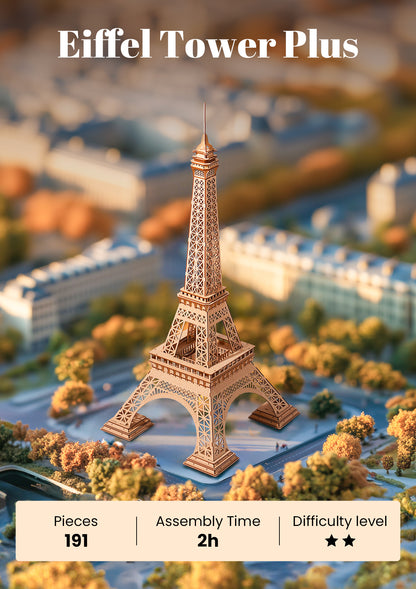 Rolife 3D Wooden Puzzle - Eiffel Tower Plus TGC02 - Mô hình gỗ lắp ráp 3D - Rolife