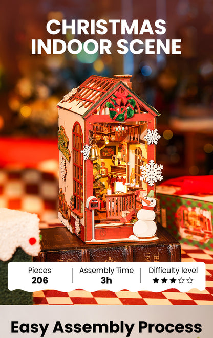 Rolife DIY Book Nook Insert - Christmas Indoor Scene TGC07 - Mô hình gỗ 3D lắp ráp - Rolife