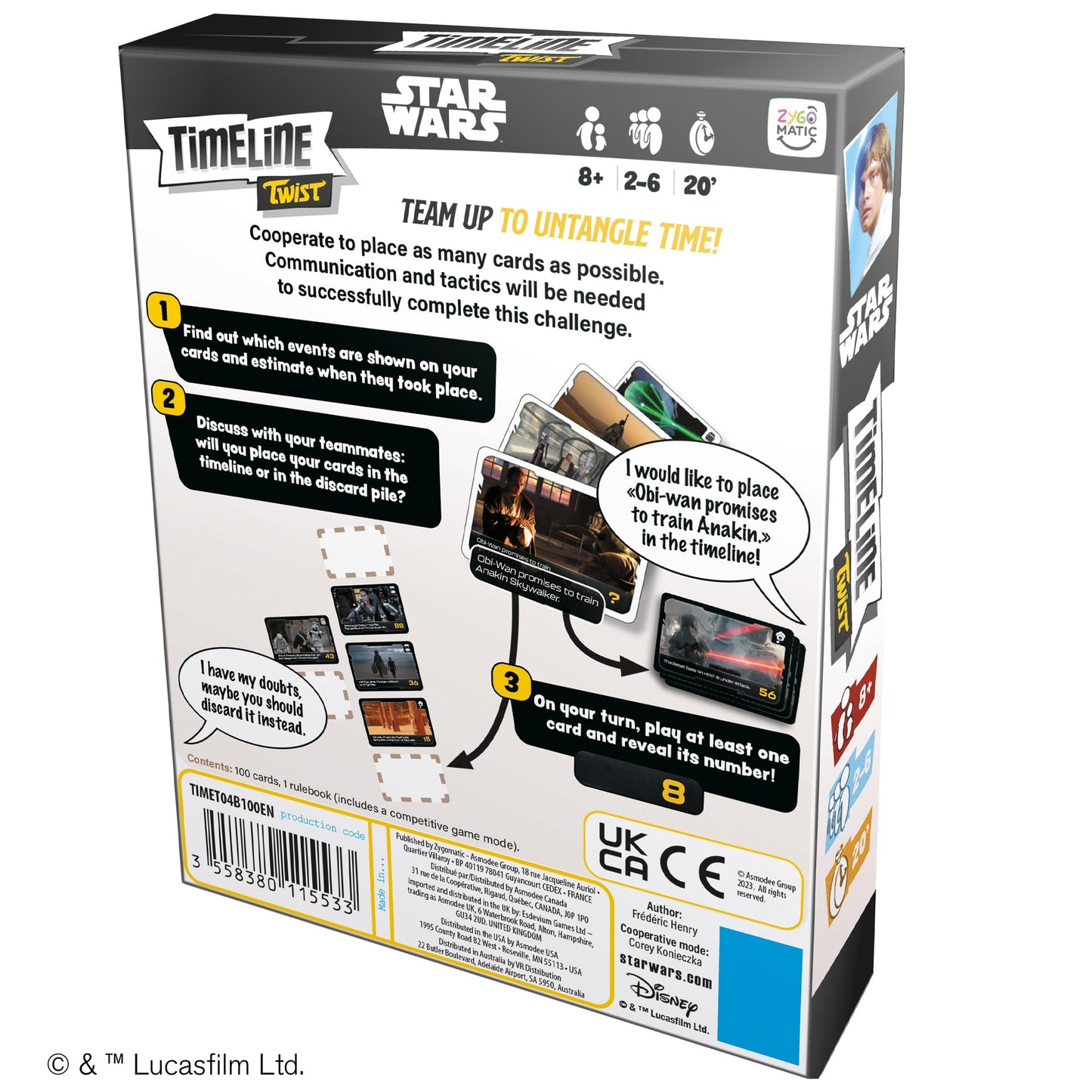 Timeline Twist Star Wars Edition - Board Game Thẻ Bài Trivia Đồng Đội - Zygomatic - Hình ảnh chi tiết 2