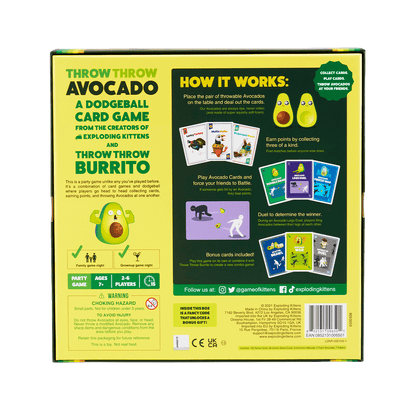 Throw Throw Avocado - Trò chơi thẻ bài né bóng - Exploding Kittens