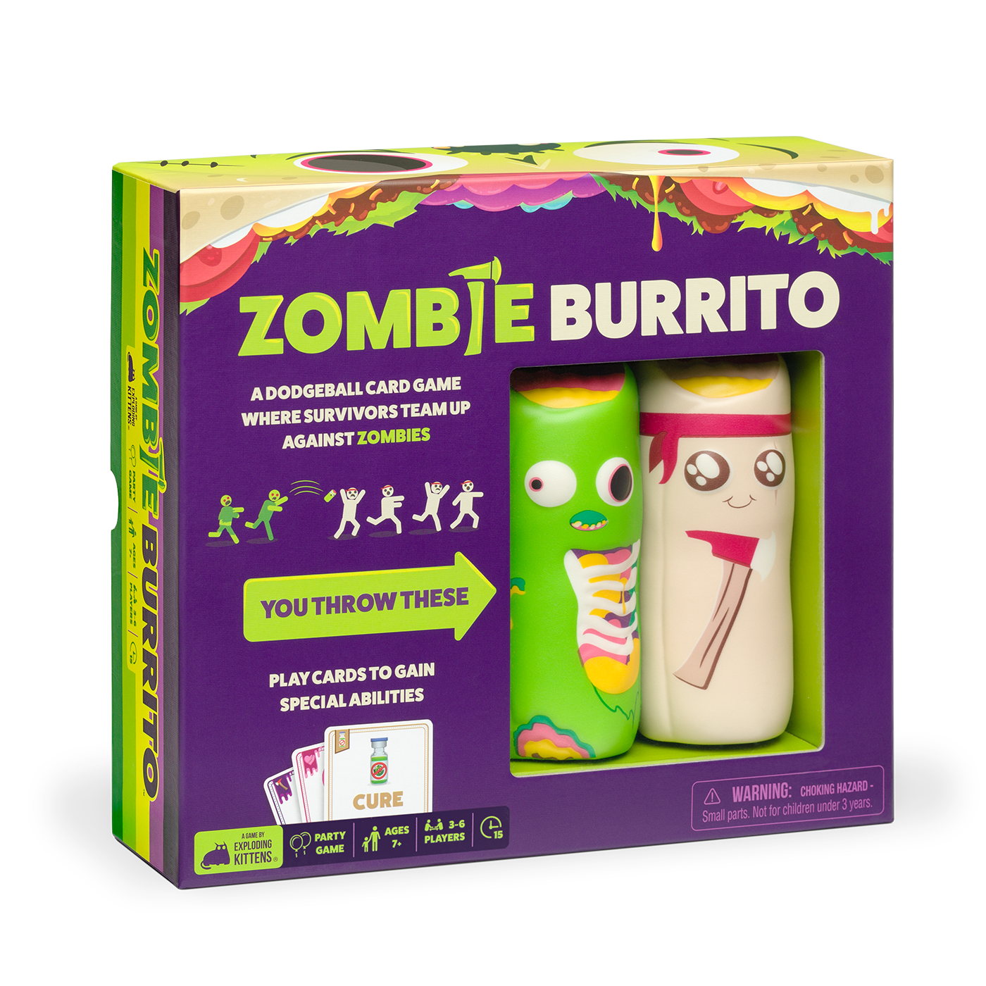 Zombie Burrito - Trò chơi thẻ bài hành động Dodgeball - Exploding Kittens