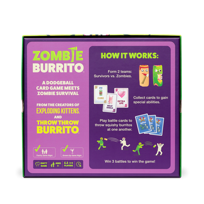 Zombie Burrito - Trò chơi thẻ bài hành động Dodgeball - Exploding Kittens