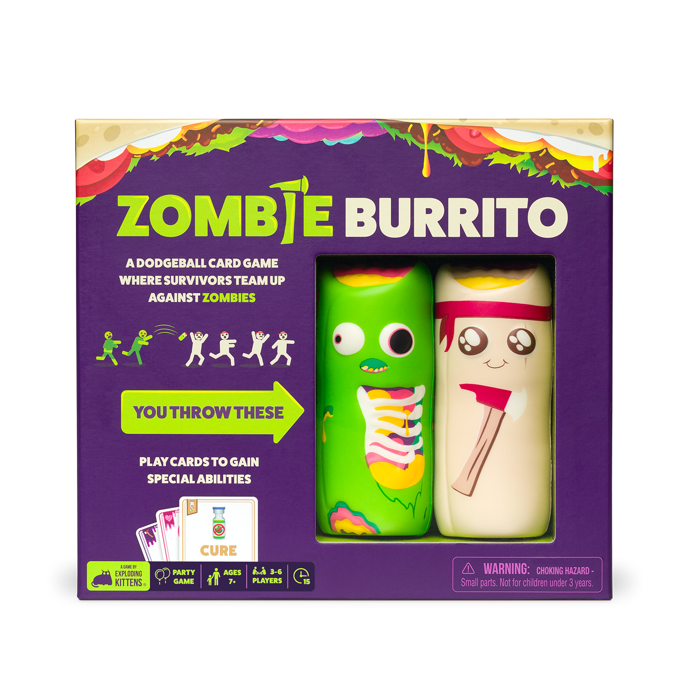 Zombie Burrito - Trò chơi thẻ bài hành động Dodgeball - Exploding Kittens