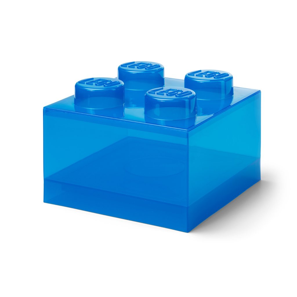 Lego Storage Brick 4 Top Lid - Translucent Blue - Hộp Lưu Trữ Gạch LEGO 4 Nút - AG LEGO Certified Stores - Hình ảnh chi tiết 2