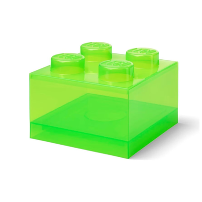 Lego Storage Brick 4 Top Lid - Translucent Light Green - Hộp Lưu Trữ Gạch LEGO 4 Nút - LEGO Room Copenhagen - Hình ảnh chi tiết 2