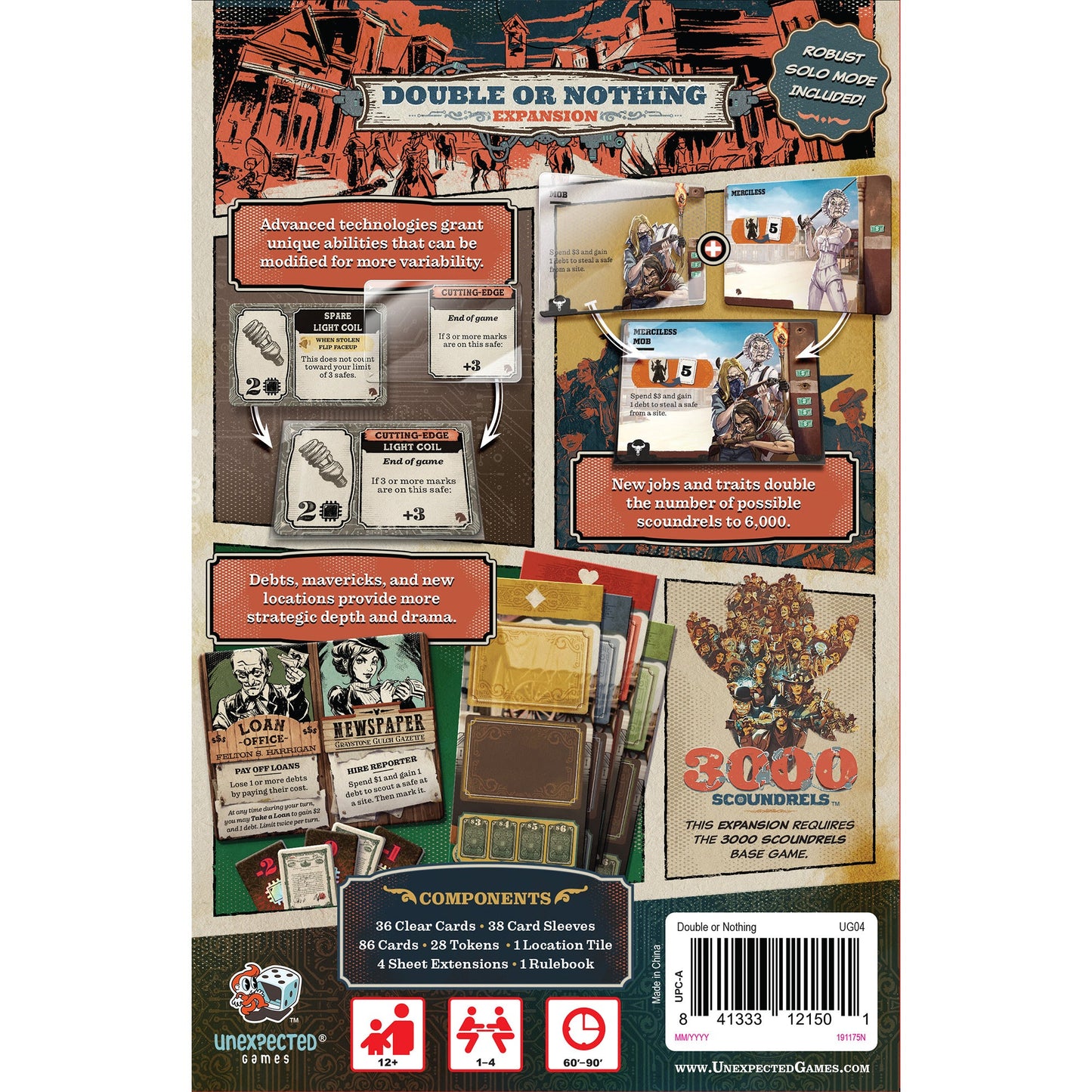 3000 Scoundrels Double or Nothing - Bản mở rộng Board Game - Unexpected Games