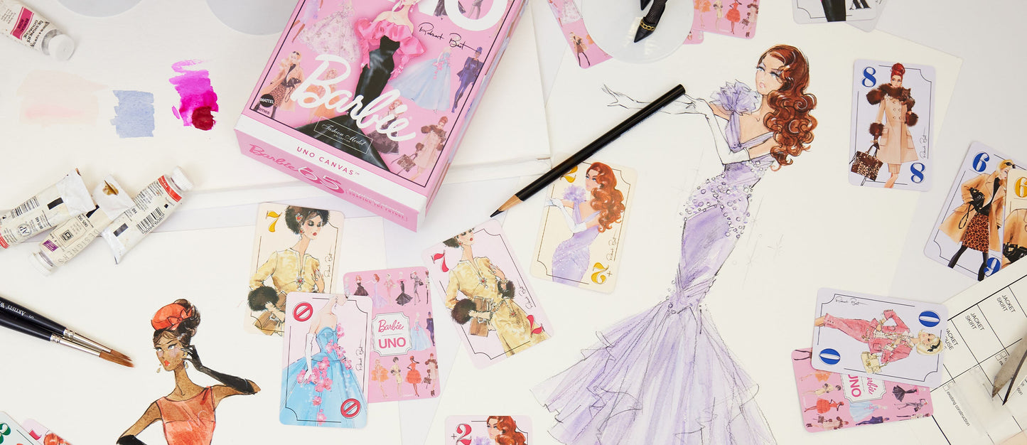 UNO Canvas Barbie Fashion Model Collection Deck - Bộ bài UNO sưu tầm phiên bản Barbie - Mattel Creations Mattel - ảnh 8 - Boa