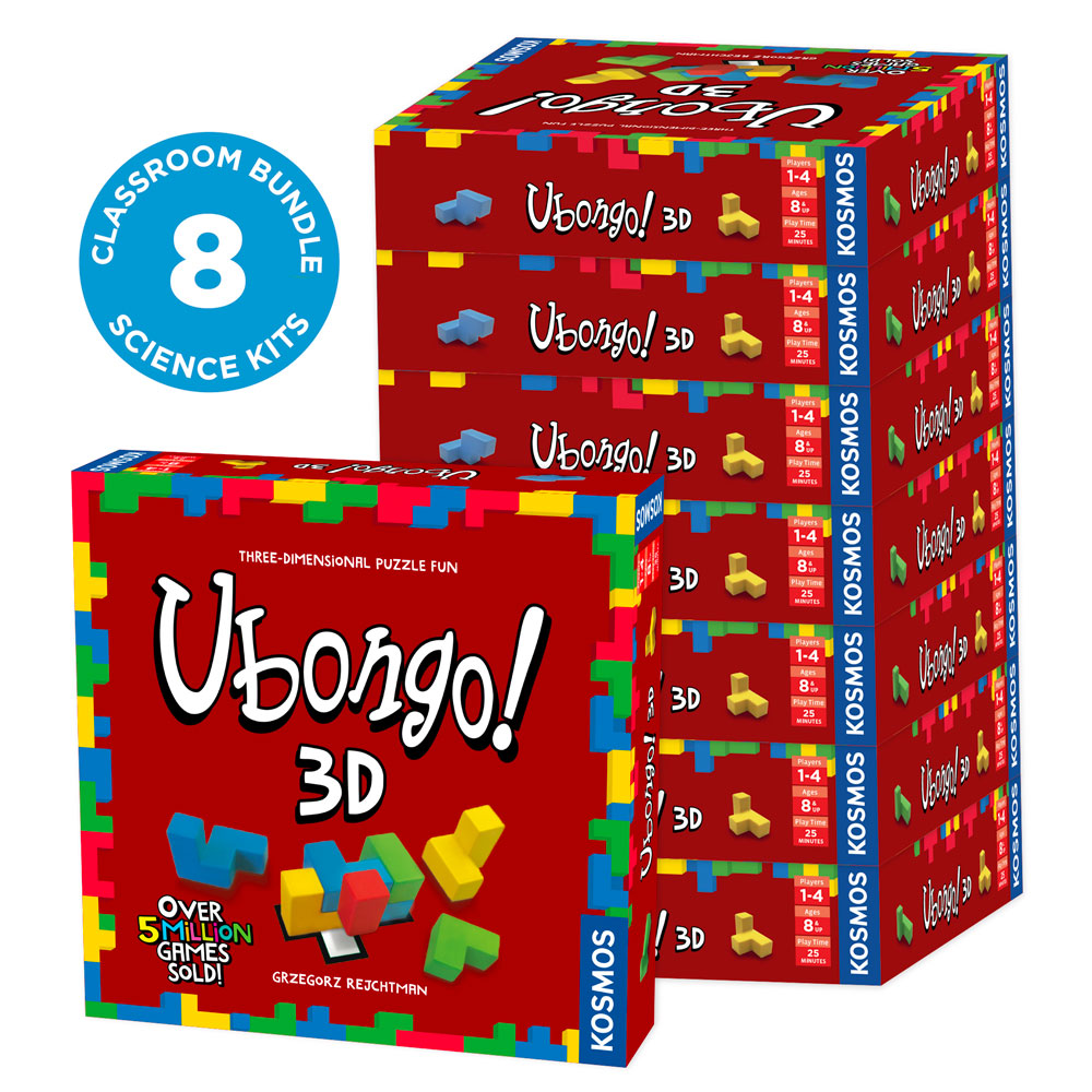 Ubongo 3D - Classroom Bundle 8-Pack | Bộ 8 Trò Chơi Trí Tuệ Xếp Khối Không Gian | Thames & Kosmos - Hình ảnh sản phẩm