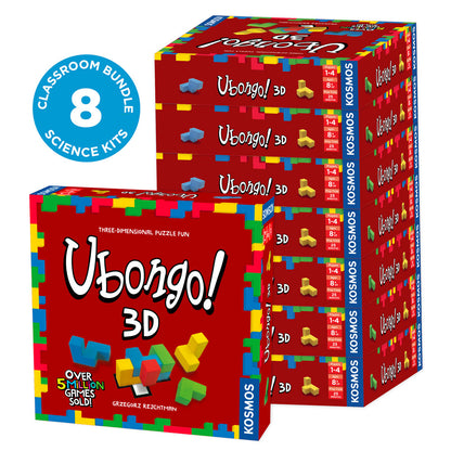 Ubongo 3D - Classroom Bundle 8-Pack | Bộ 8 Trò Chơi Trí Tuệ Xếp Khối Không Gian | Thames & Kosmos - Hình ảnh sản phẩm