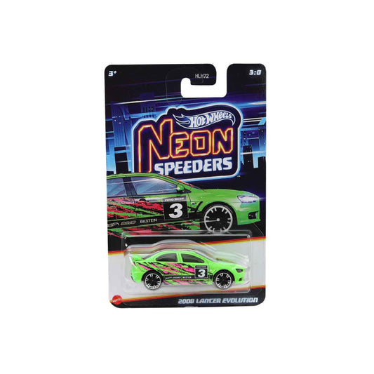 Hot Wheels Neon Speeders 2008 Lancer Evolution - Xe mô hình kim loại die-cast - Hot Wheels HLH72