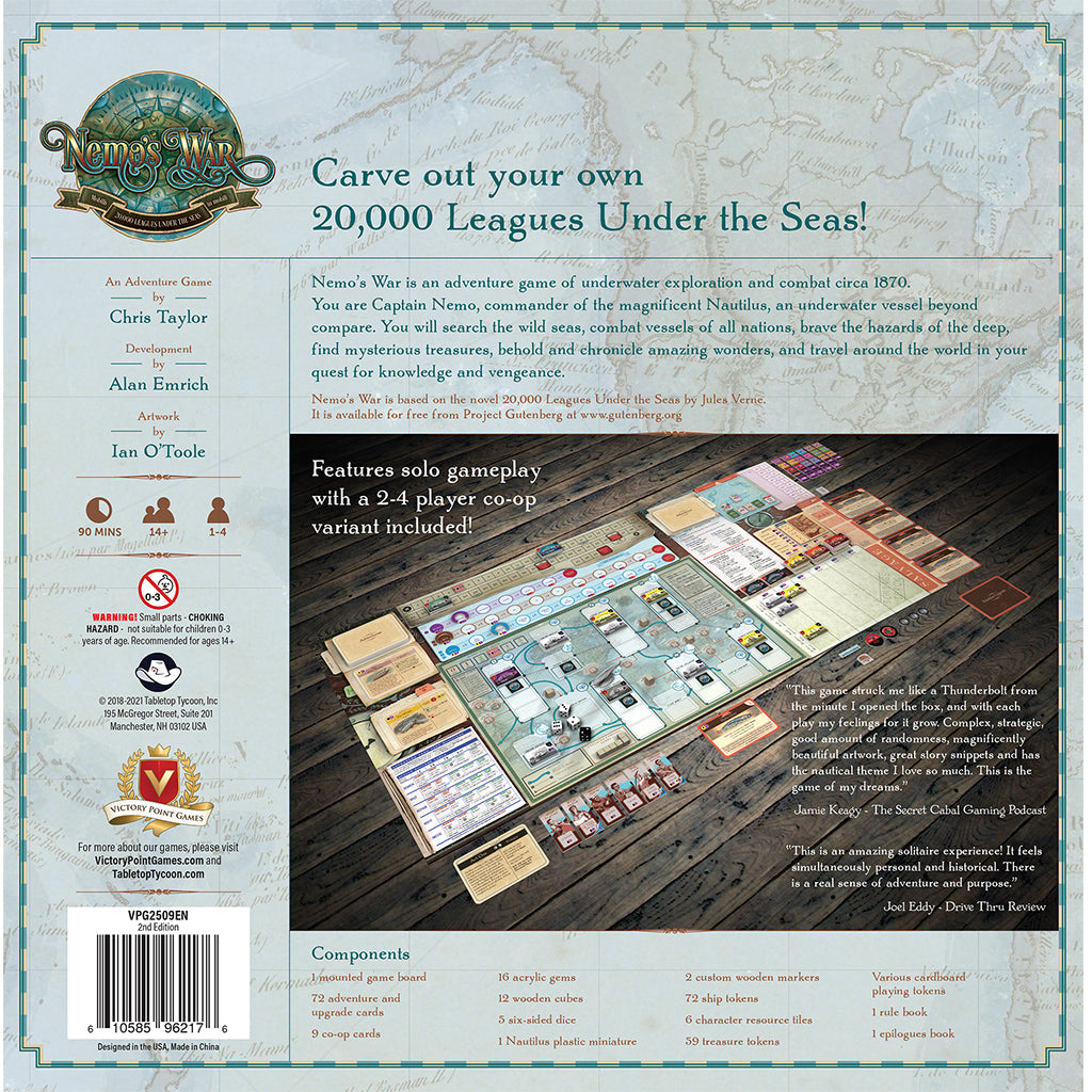 Nemo's War Board Game - Board Game Chiến Thuật Nhập Vai - Tabletop Tycoon
