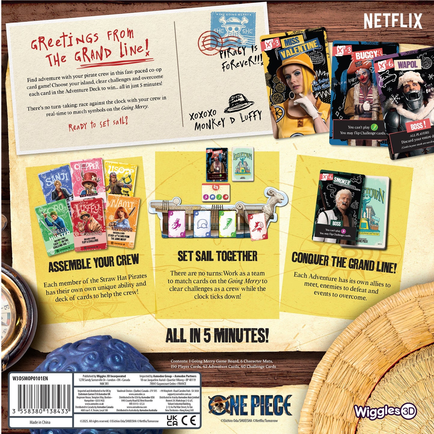 5 Minute One Piece Board Game