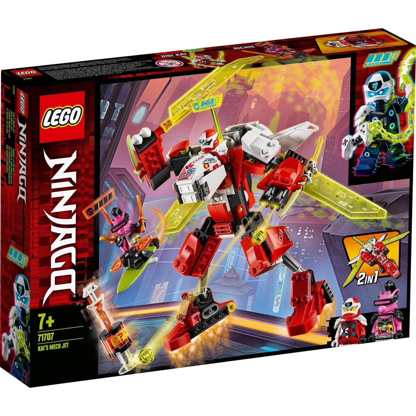 LEGO® NINJAGO® Kais Mech Jet - Mô hình Máy bay và Robot 2 trong 1 (71707) - Góc nhìn khác 3