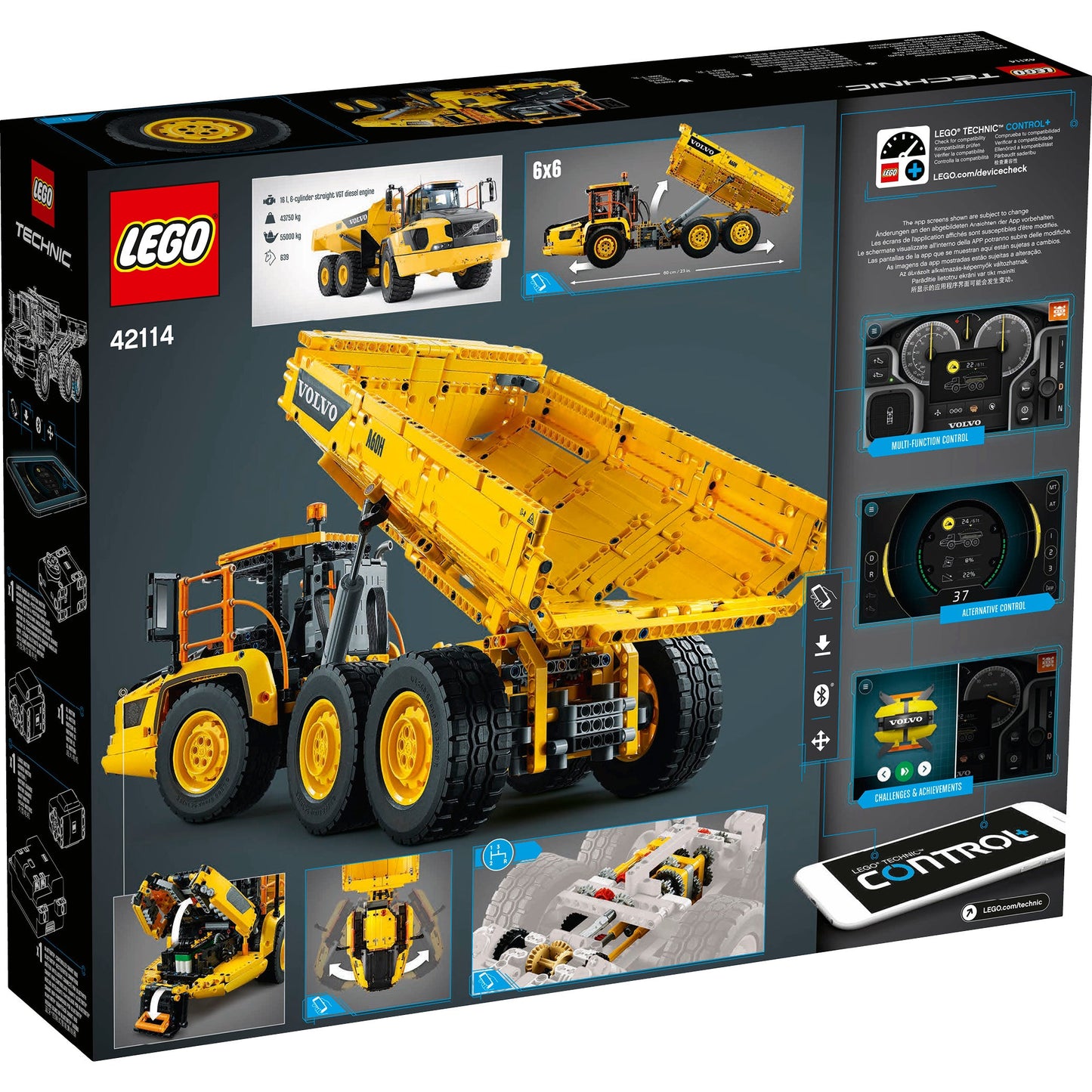 LEGO® Technic™ 6x6 Volvo Articulated Hauler - Xe tải tự đổ Volvo 6x6 điều khiển từ xa - LEGO 42114 LEGO - ảnh 2 - LEGO® Techn