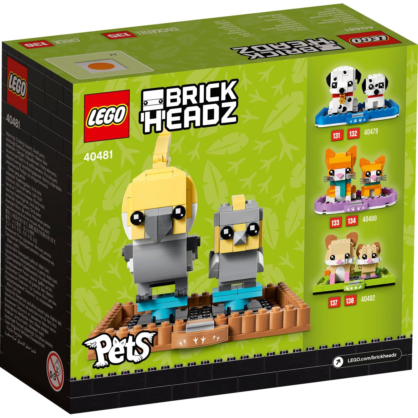 LEGO® BrickHeadz™ Cockatiel - Đồ Chơi Lắp Ráp Vẹt Úc - LEGO 40481