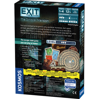 EXIT: The Sinister Mansion - Trò Chơi Board Game Giải Đố Thoát Hiểm - Thames & Kosmos - Góc nhìn khác 3