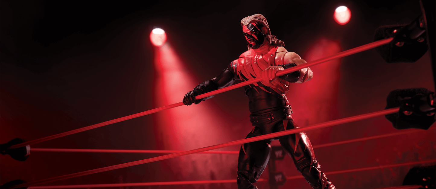 WWE Ultimate Edition Attitude Era Ring and Kane Figure - Bộ Sàn Đấu Và Mô Hình Kane Sưu Tầm - Mattel HNM39