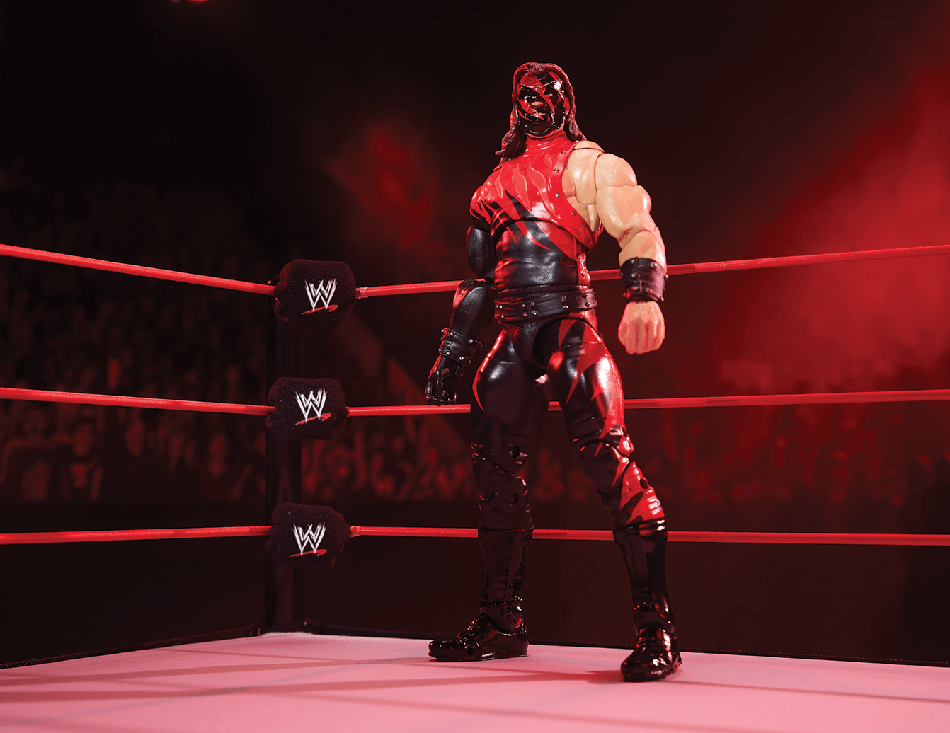 WWE Ultimate Edition Attitude Era Ring and Kane Figure - Bộ Sàn Đấu Và Mô Hình Kane Sưu Tầm - Mattel HNM39