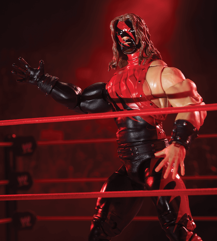 WWE Ultimate Edition Attitude Era Ring and Kane Figure - Bộ Sàn Đấu Và Mô Hình Kane Sưu Tầm - Mattel HNM39
