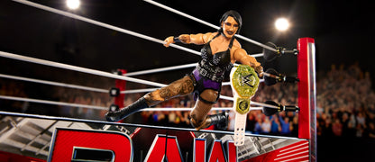 WWE Ultimate Edition RAW Ring and WWE Superstar Rhea Ripley Figure - Bộ Võ Đài và Mô Hình Sưu Tầm - Mattel