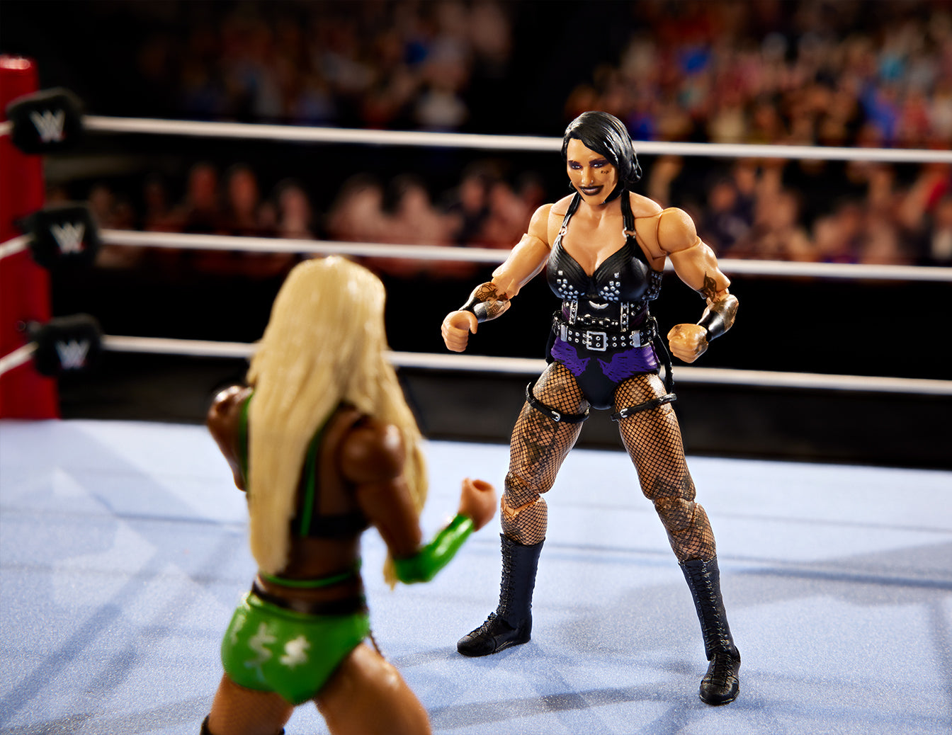 WWE Ultimate Edition RAW Ring and WWE Superstar Rhea Ripley Figure - Bộ Võ Đài và Mô Hình Sưu Tầm - Mattel