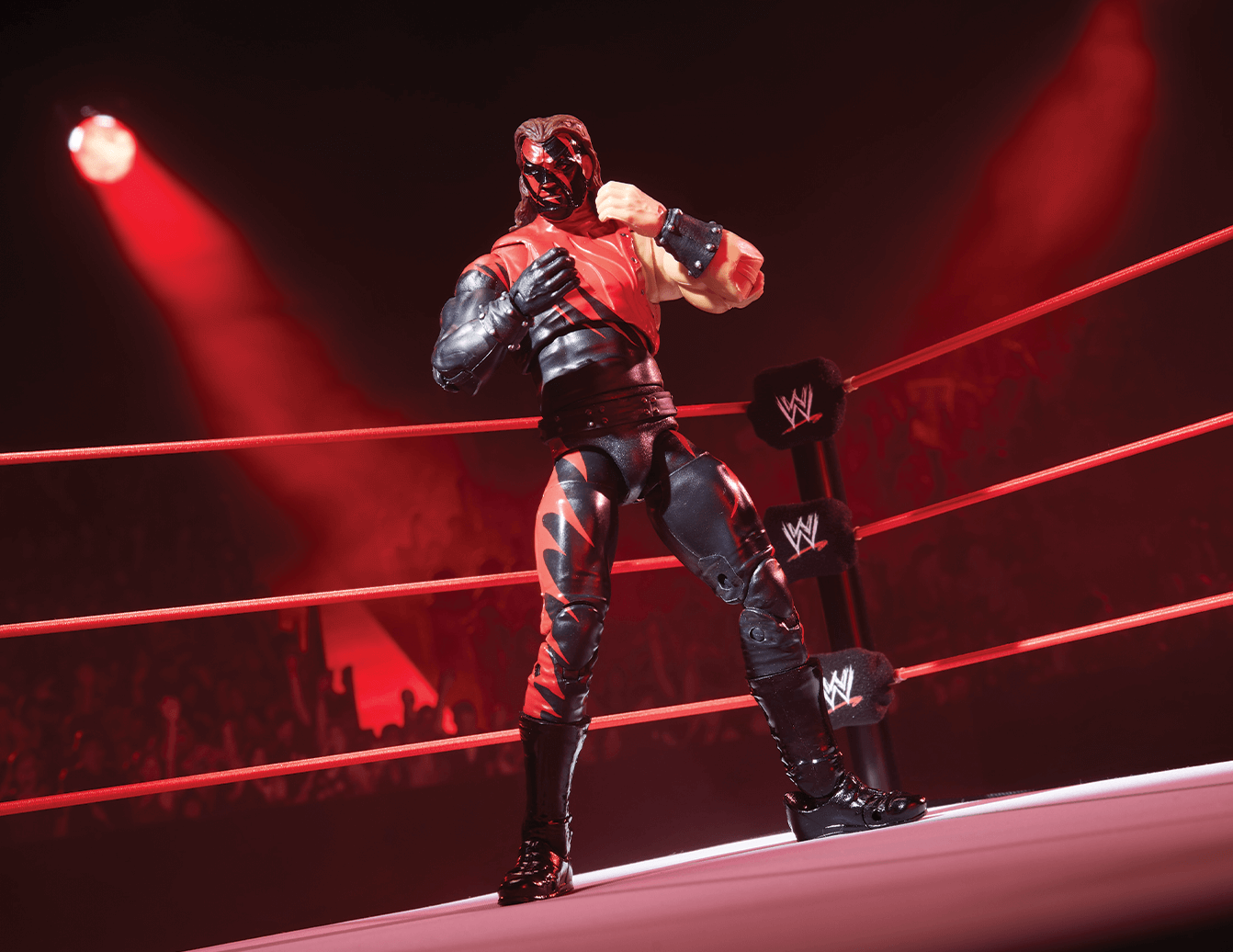 WWE Ultimate Edition Attitude Era Ring and Kane Figure - Bộ Sàn Đấu Và Mô Hình Kane Sưu Tầm - Mattel HNM39