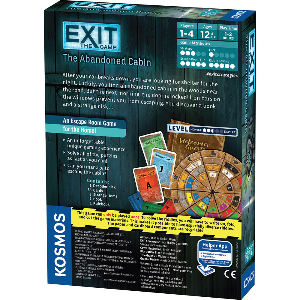 EXIT: The Abandoned Cabin - Board Game Escape Room Tại Nhà - Thames & Kosmos - Hình ảnh bổ sung 4