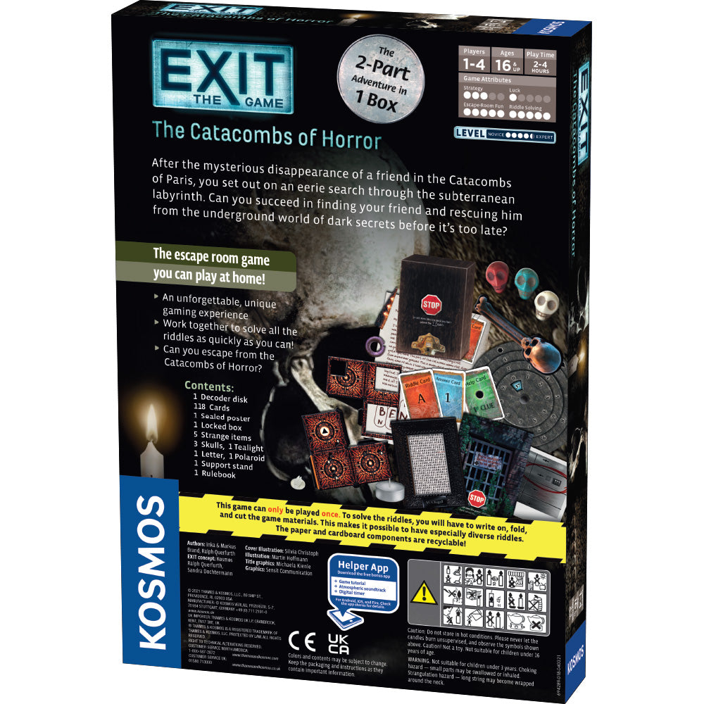 EXIT The Game: The Catacombs of Horror - Board Game Giải Đố Thoát Hiểm Hai Phần - Thames & Kosmos - Góc nhìn khác 3