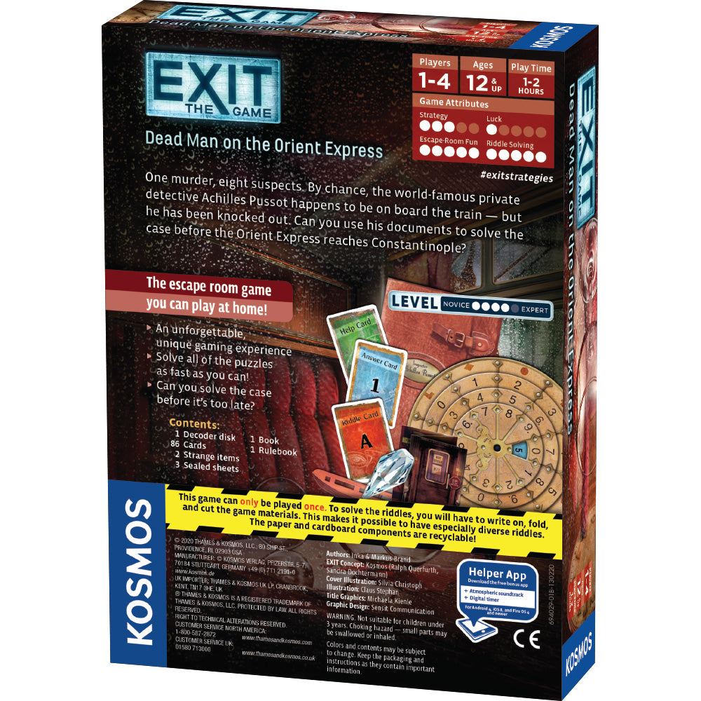 EXIT: Dead Man on the Orient Express - Board Game Trinh Thám Escape Room - Thames & Kosmos - Góc nhìn khác 3
