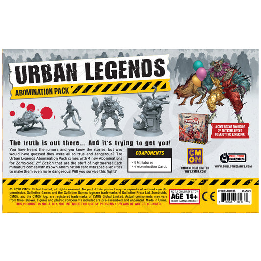 Zombicide 2nd Edition Urban Legends Abomination Pack - Bộ Mở Rộng Board Game Kinh Dị - CMON