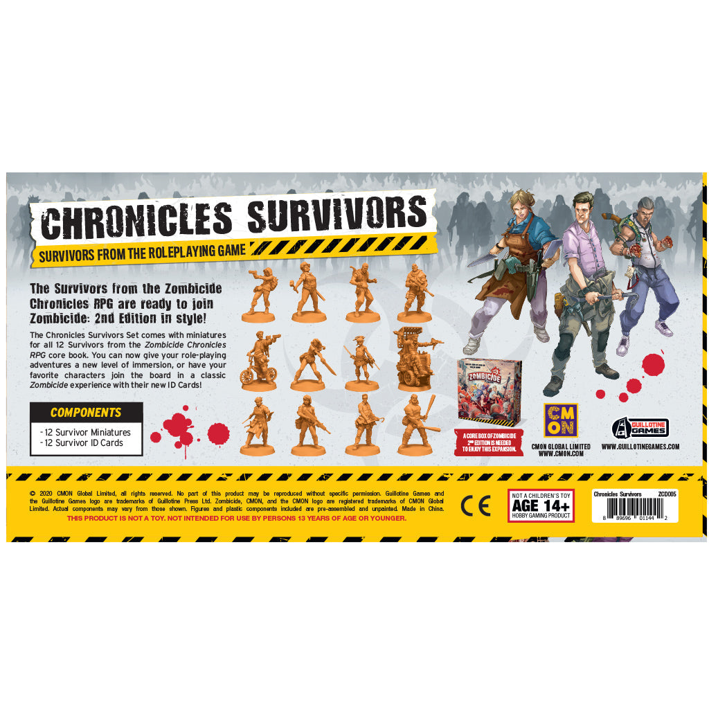 Zombicide 2nd Edition Chronicles Survivors Set - Bộ Mở Rộng Board Game - CMON
