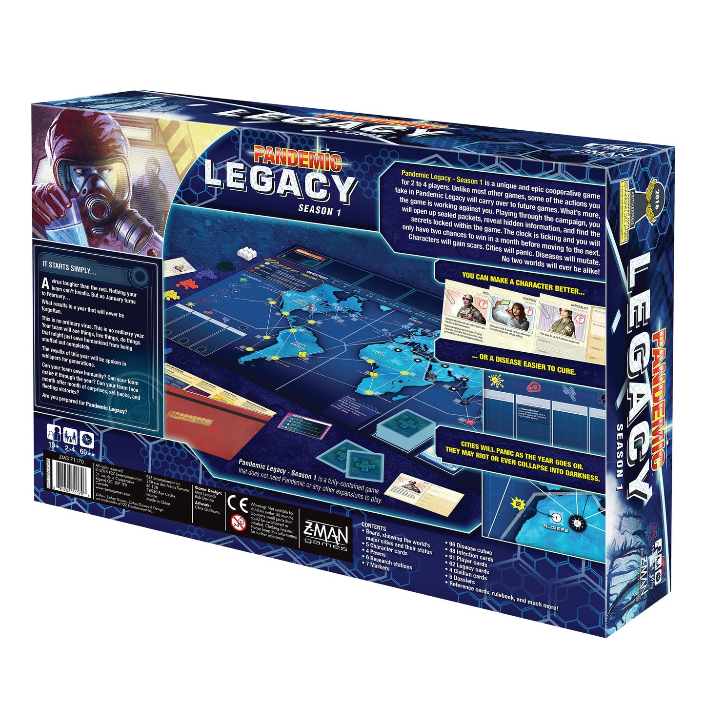 Pandemic Legacy Season 1 Blue Edition - Board Game Chiến Thuật - Z-Man Games
