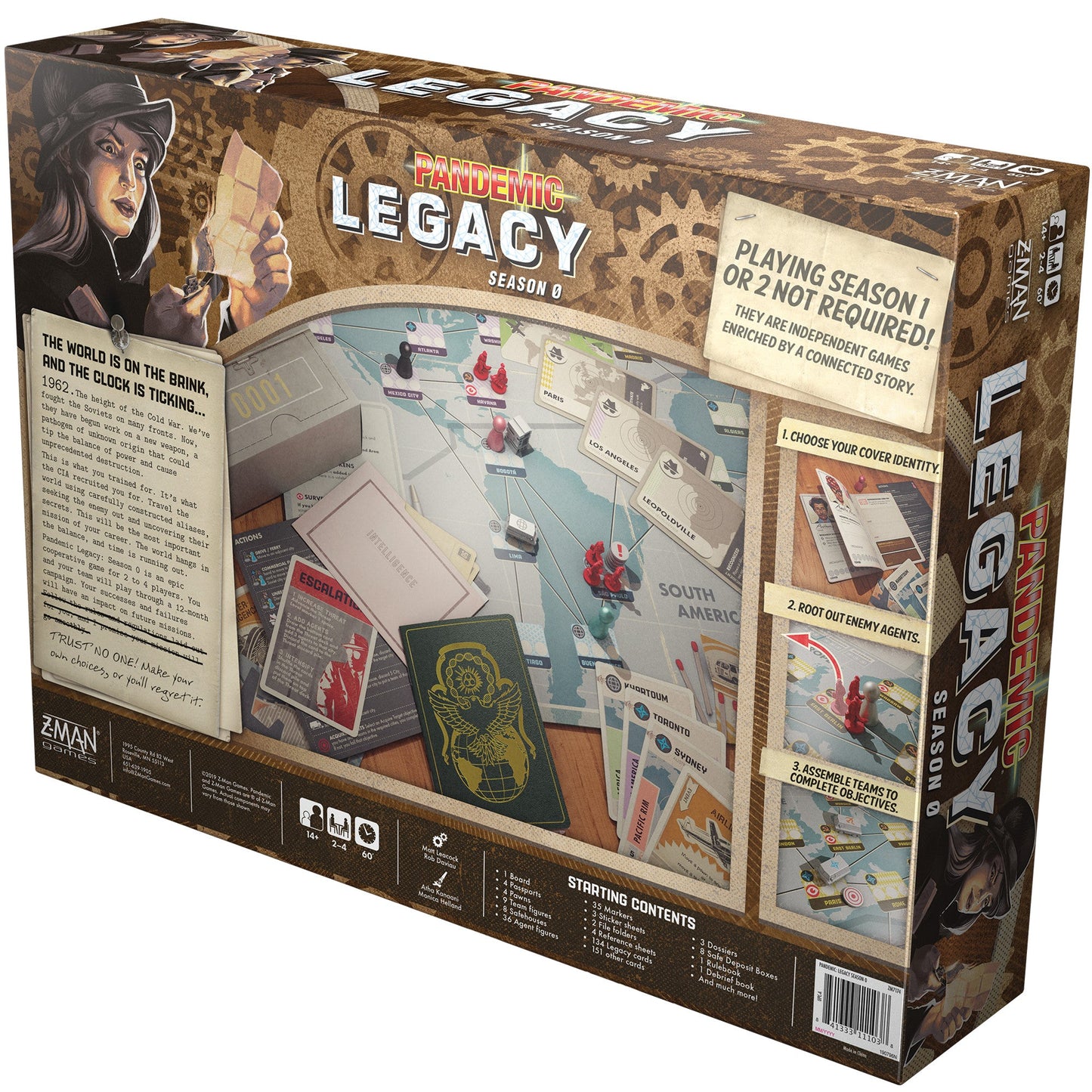 Pandemic Legacy Season 0 Cooperative Strategy Board Game - Board Game Chiến Thuật Hợp Tác - Z-Man Games