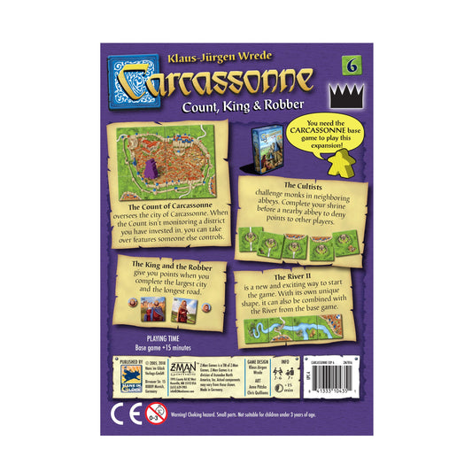 Carcassonne Expansion 6: Count, King and Robber - Bản mở rộng board game chiến thuật - Hans im Glück