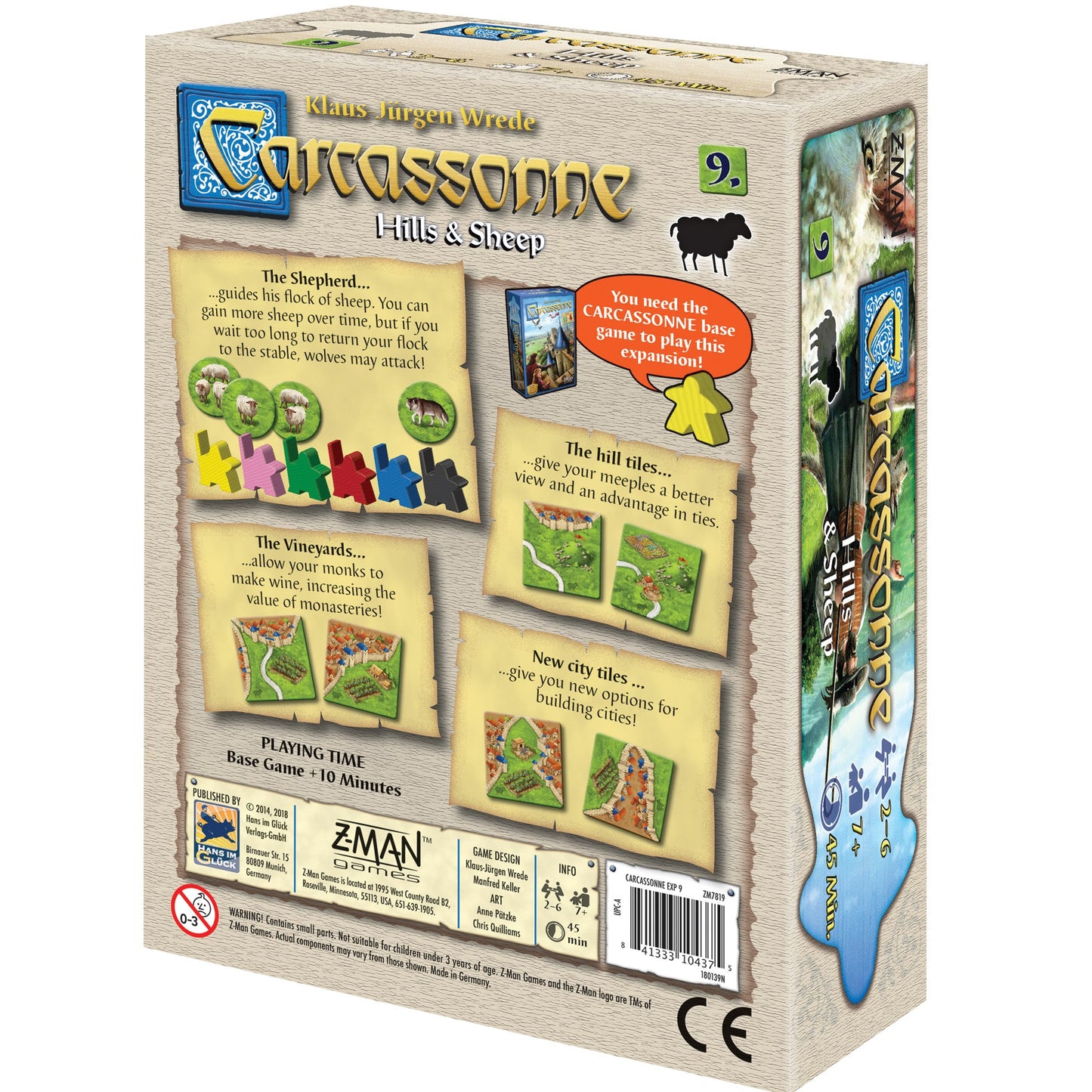 Carcassonne Exp 9: Hills and Sheep - Bản Mở Rộng Board Game - Hans im Glück