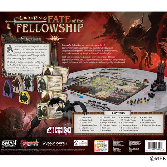 Board Game The Lord of the Rings: Fate of the Fellowship