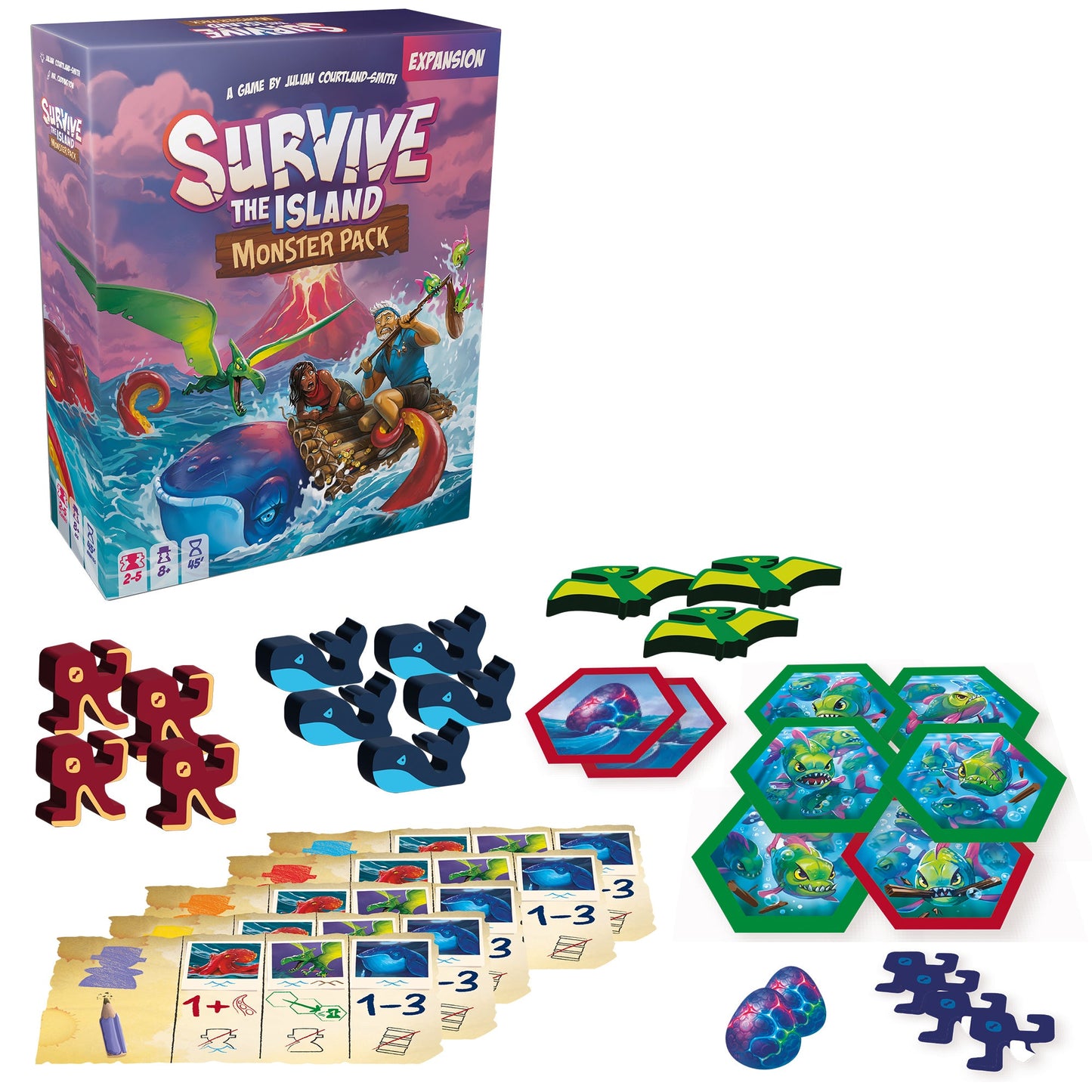 Survive The Island - Monster Pack Board Game Expansion - Bản Mở Rộng Board Game Zygomatic