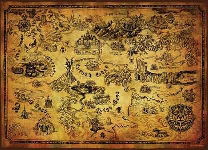 The Legend of Zelda™ "Hyrule Map" 1000 Piece Puzzle - Đồ chơi xếp hình 1000 mảnh - The Op Games