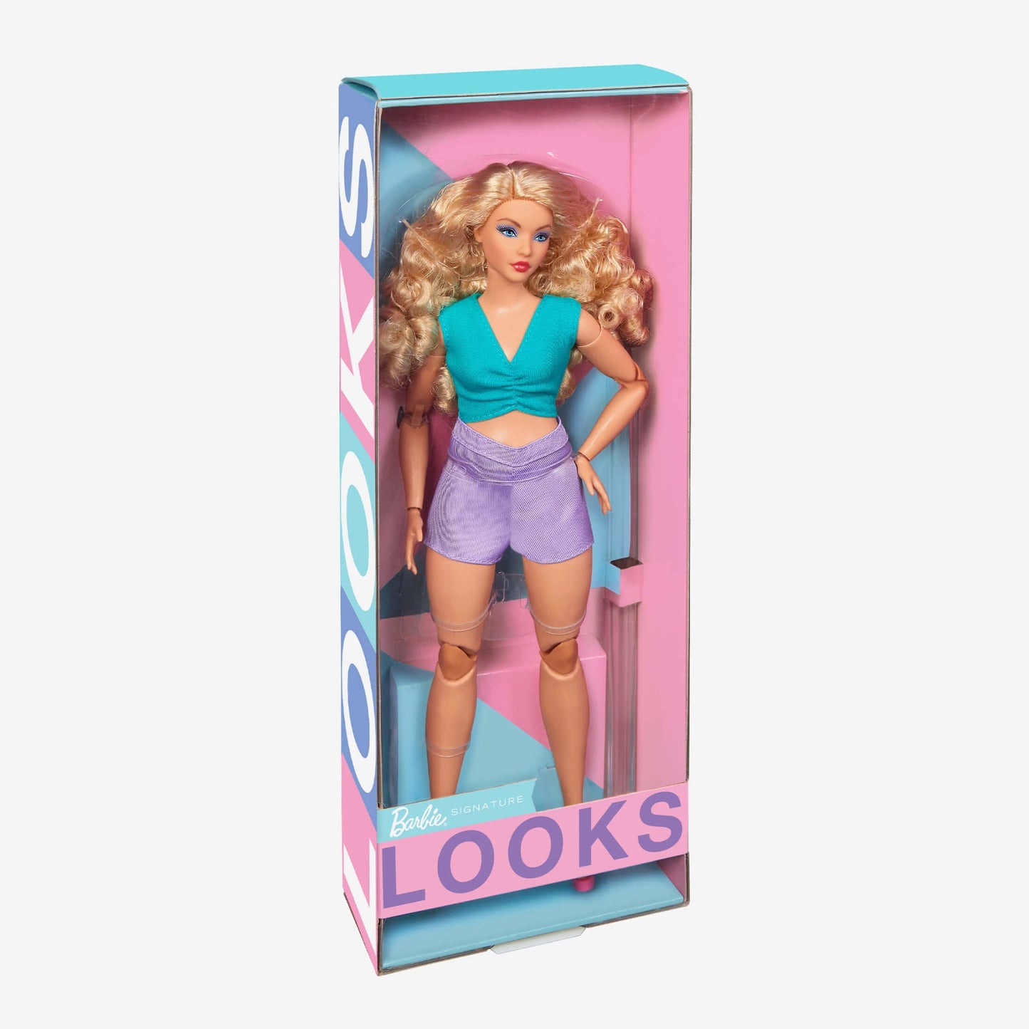 Barbie Looks Doll (Curvy, Curly Blonde Hair) - Búp bê sưu tầm Barbie Signature Mattel HJW83 Mattel - ảnh 2 - Búp bê sưu tầm
